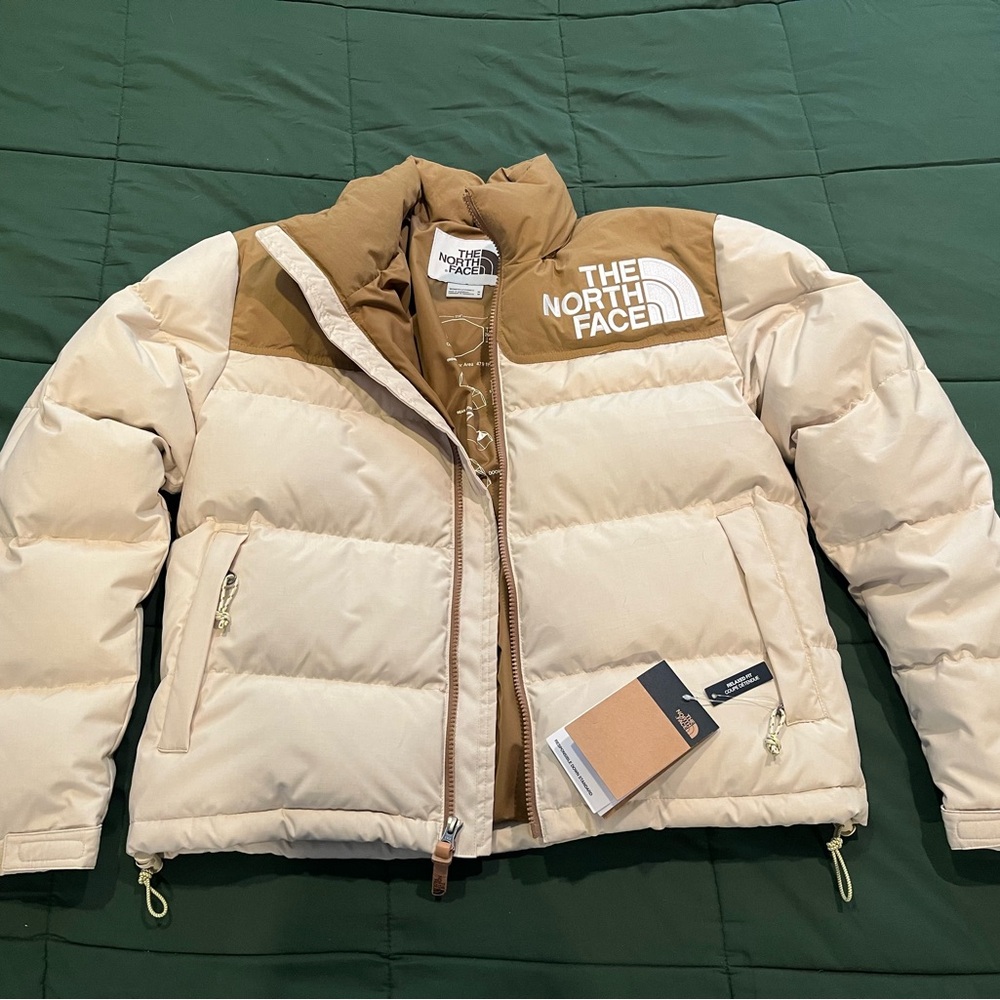 The North Face Beige and Tan Puffer Jacket